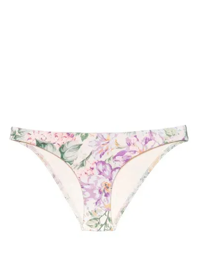 Zimmermann Halliday Skinny Pant Bikini Bottoms In Multicolour