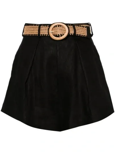 Zimmermann August Tuck Shorts Black 0