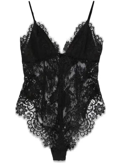 Zimmermann Illustration Lace Bodysuit In Black