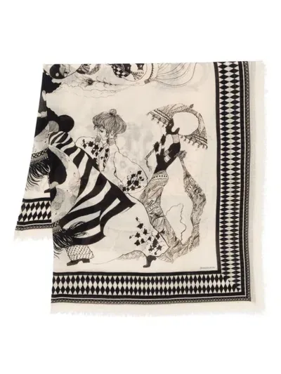 Zimmermann Illustration Scarf In Neutrals