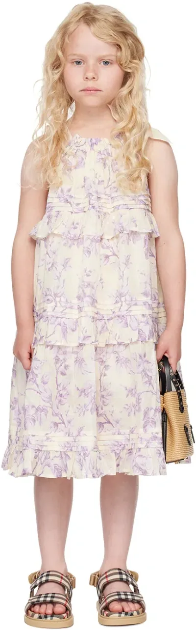 Zimmermann Kids Yellow & Purple Halliday Dress In Yellow/lilac