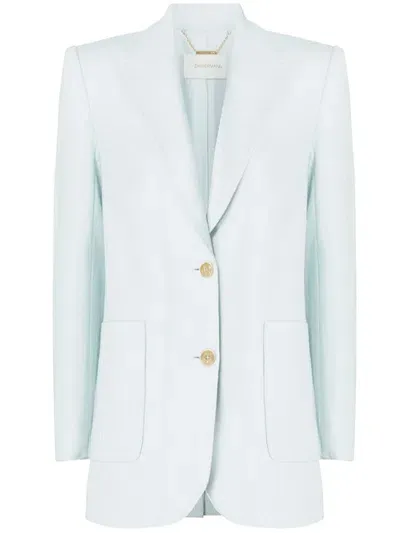 Zimmermann Natura Linen Jacket In Green