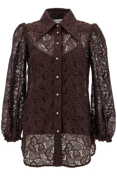 Zimmermann Of Lace Shirt On White Background In Black