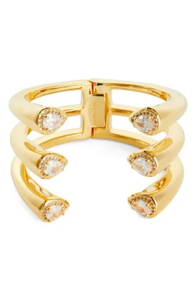 Zimmermann Radiant Cubic Zirconia Cuff Bracelet In Gold