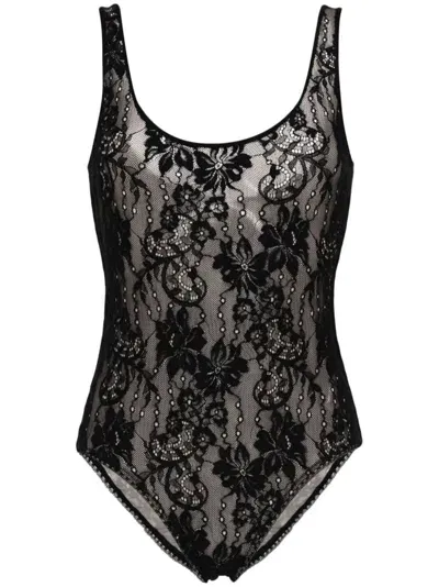 Zimmermann Scoop Neck Bodysuit In Black