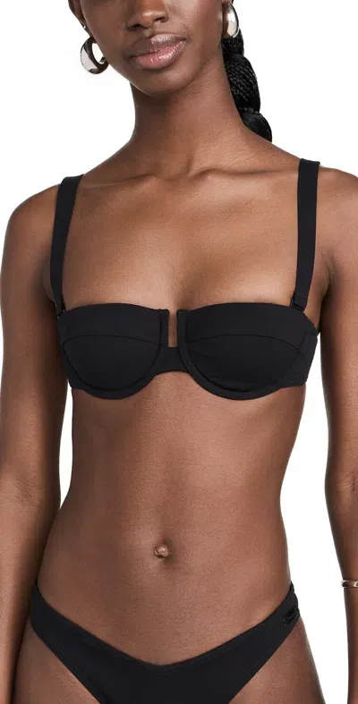 Zimmermann Solid Color Anneke Balconette Bra In Black