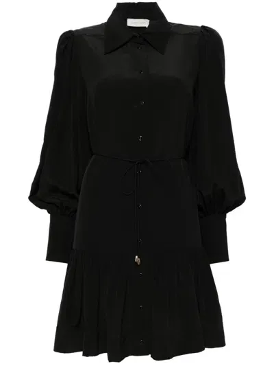 Zimmermann Shirt Mini Dress In Schwarz