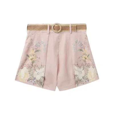 Zimmermann Shorts In Pink Floral