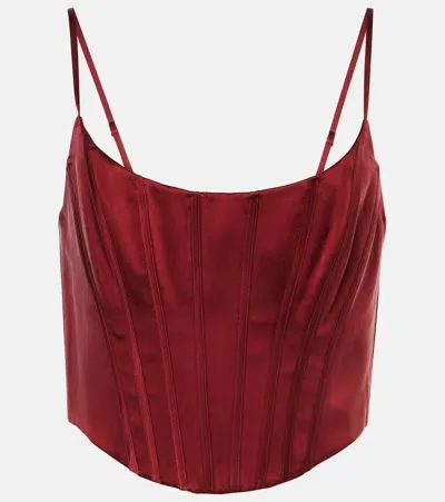 Zimmermann Silk Corset In Red