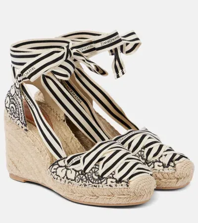 Zimmermann Sol 95 Wedge Espadrilles In Multicoloured