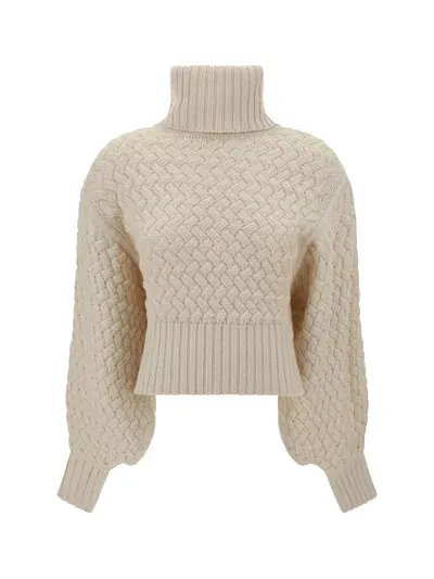 Zimmermann Turtleneck Sweater In Cream