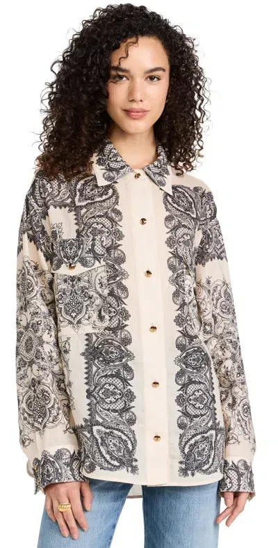 Zimmermann Utility Pocket Shirt Tea Paisley