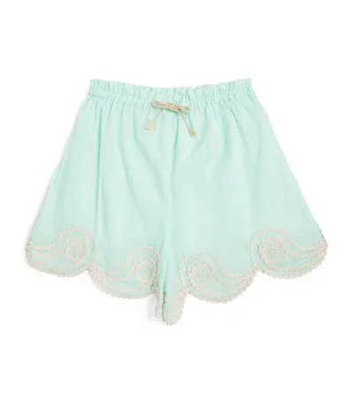 Zimmermann Kids' Waverley Ric Rac Shorts In Blue