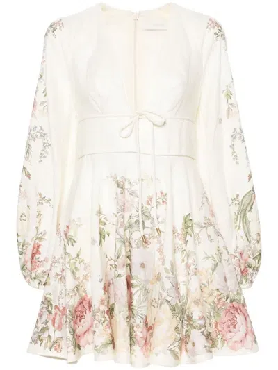 Zimmermann Waverly Short Dress In White