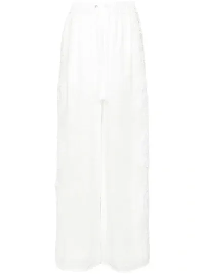 Zimmermann Halliday Wide-leg Trousers In White