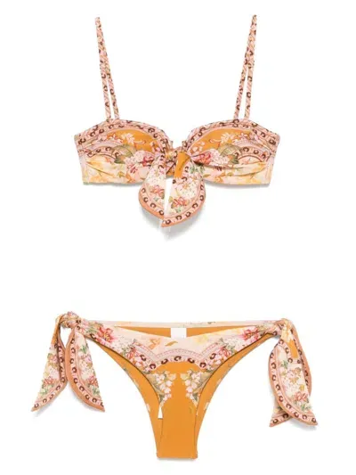 Zimmermann Wylie Bikini In Orange