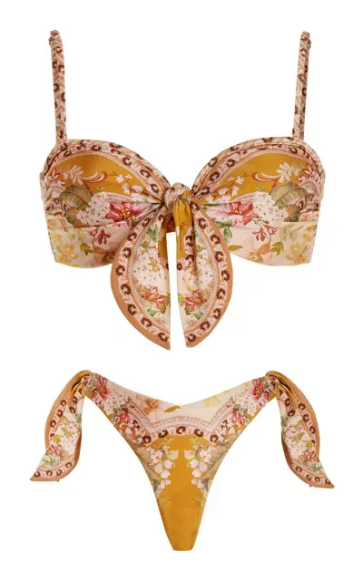 Zimmermann Wylie Floral Scarf-tie Bikini