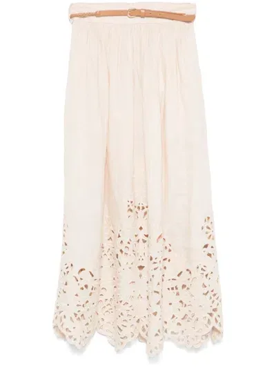 Zimmermann Wylie Midi Skirt In Neutrals