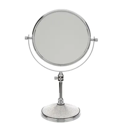 Zodiac Crystal Base Stand Mirror In Metallic