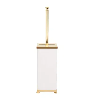 Zodiac Marble Toilet Brush In Gold