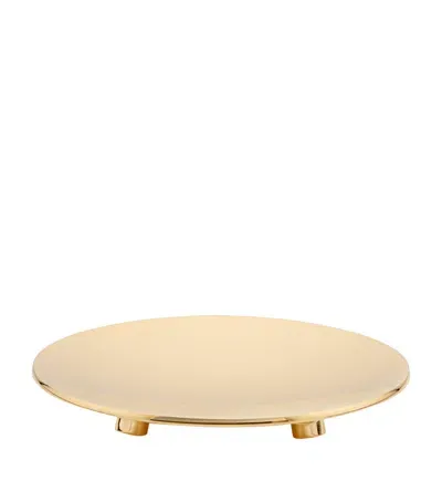 Zodiac Round Soap Dish In Gold