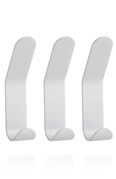 Zone Denmark A-collection Set Of 3 Double Wall Hooks In Soft Grey