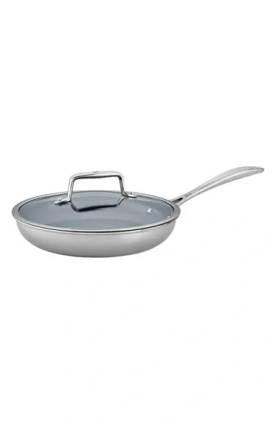 Zwilling Clad Cfx 9.5-inch Nonstick Fry Pan With Lid In Metallic