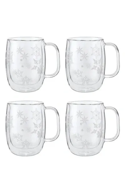 Zwilling Coffee Glass Mug 12 oz 355ml H In Snowflakes