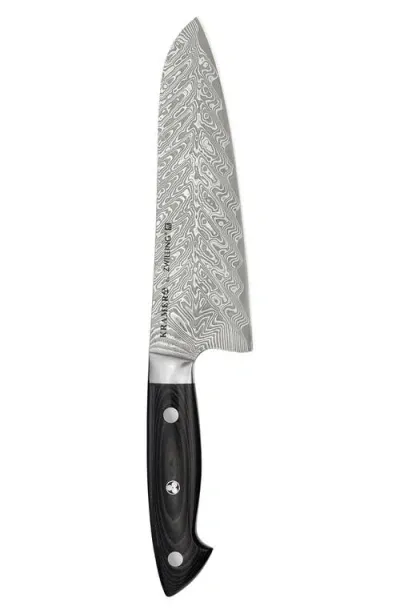 Zwilling Kramer Euroline Damascus Collection 7-inch Fine Edge Santoku Knife In Stainless Steel