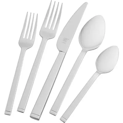 Zwilling Squared 45-piece Flatware Set In Stainless Steel