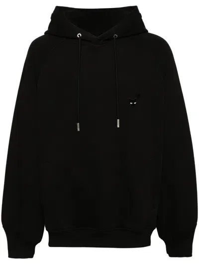 Zzero By Songzio Love Panther Hand Rope Hoodie In Black