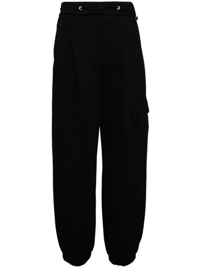 Zzero By Songzio Panther Multiple-pocket Strack Pants In Black