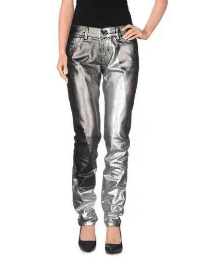 Diesel Denim Pants In Silver