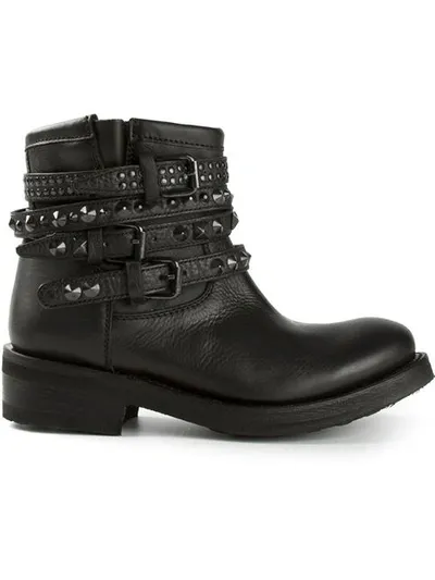 Ash 'tatum' Studded Boots In Nero