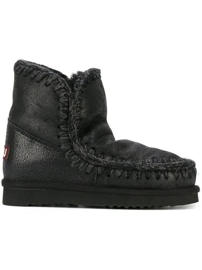 Mou Eskimo 18 Metallized Boots In Black