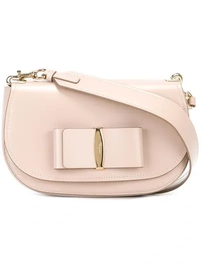 Ferragamo Salvatore  Vara Flap Shoulder Bag - Neutrals In Nude & Neutrals