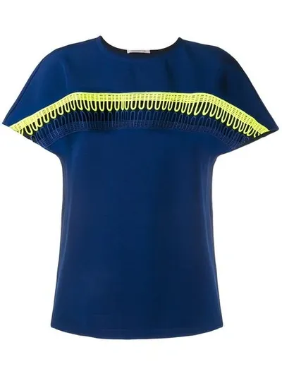 Christopher Kane Crew Neck Loop Top In Blue