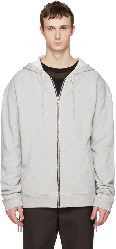 Faith Connexion Grey Laced Zip-up Hoodie