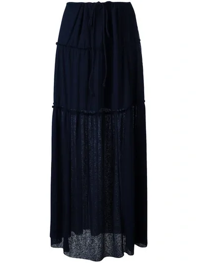 See By Chloé Pleated Maxi Skirt In Black