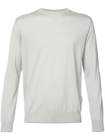 Eleventy Round Neck Jumper In Neutrals