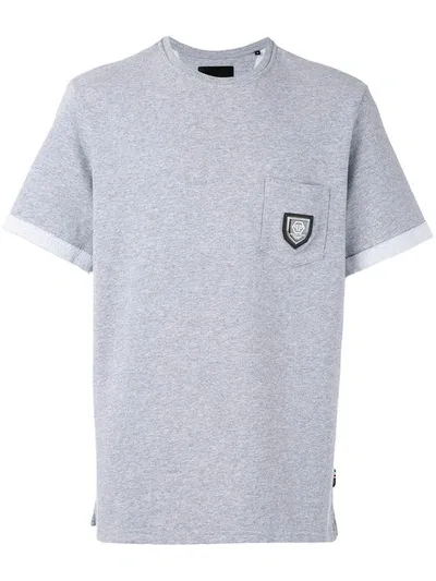 Philipp Plein Badge Pocket Sweat T-shirt In Grey