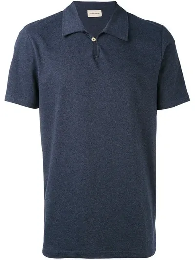 Oliver Spencer Warren Cotton Polo Shirt In Blue