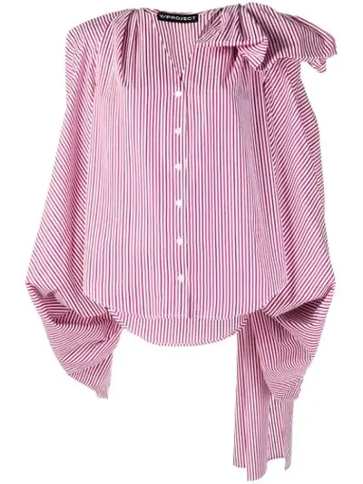 Y/project Y / Project Oversized Bow Blouse In Multicolor