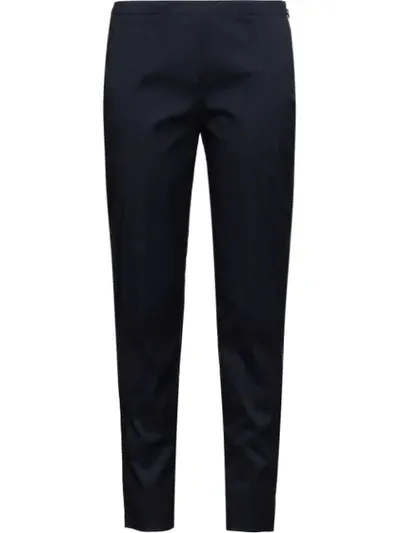 Prada Stretch Slim Trousers In Blue