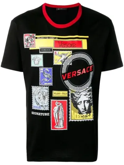 Versace Printed T-shirt In Black