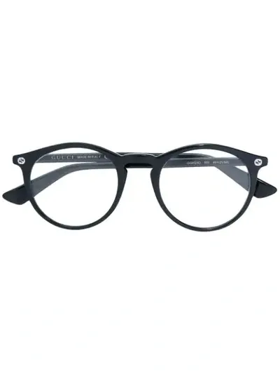 Gucci Round Frame Glasses In Black