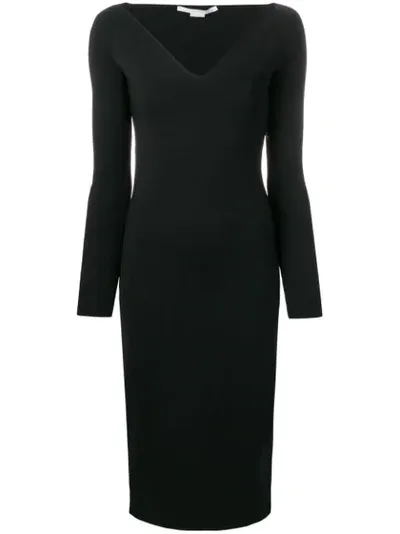 Stella Mccartney Black Stretch-jersey Midi Dress