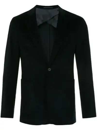 Cerruti 1881 Corduroy Single-breasted Blazer In Black