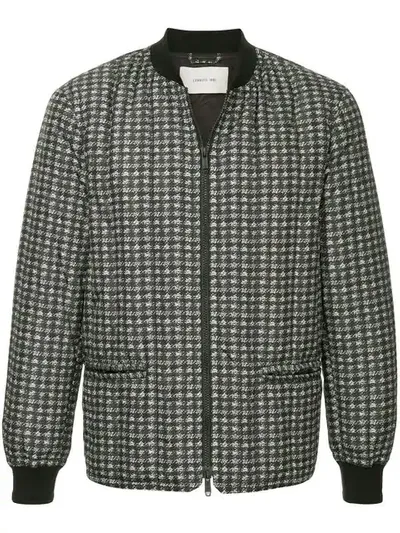 Cerruti 1881 Checked Bomber Jacket In Grey