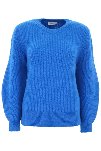 Closed Crew Neck Pullover In Blue